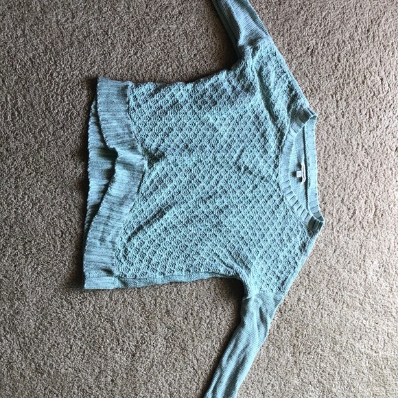 Mint green shell style knit sweater - Picture 1 of 1